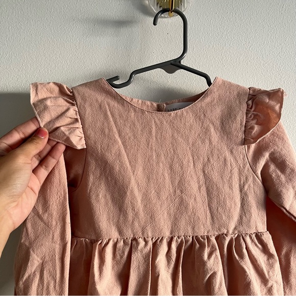 New Babe Basics Flutter Sleeve Linen Baby Romper Size 18-24 months - Picture 9 of 11